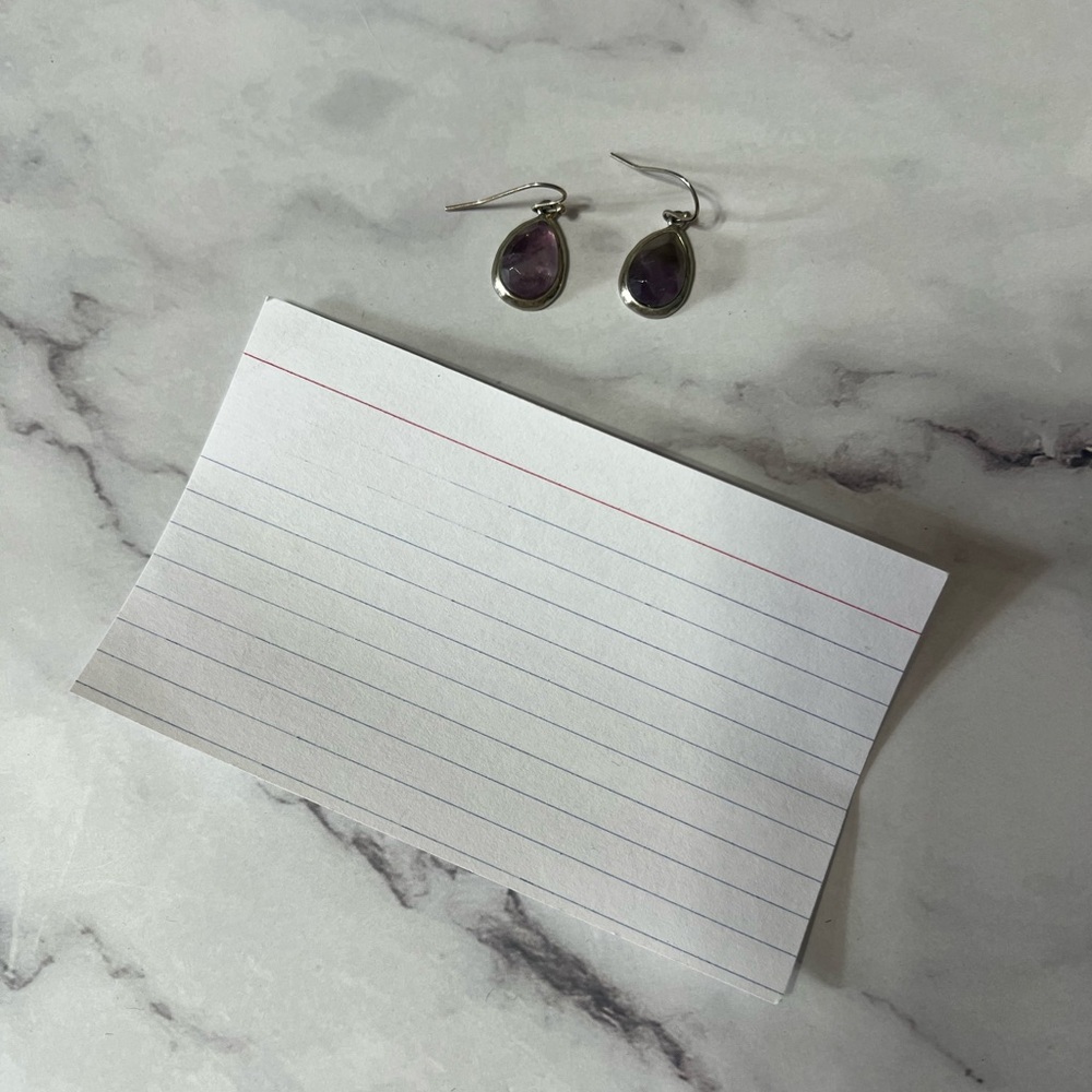 Purple Stone Earrings